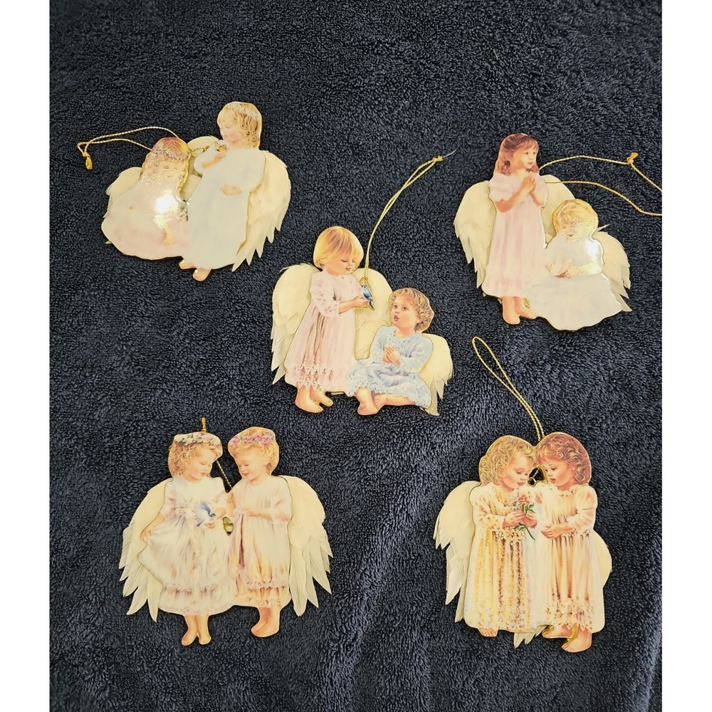 Bradford Editions 2001 Celestial Companions Angel Ornaments Set of 5 Dona Gelsin